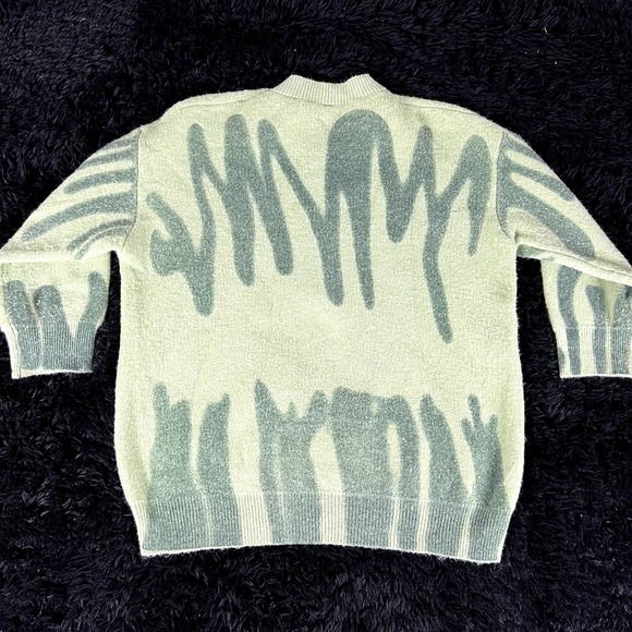 kiwi & co green patterned sweater no tag fits mens large - Picture 2 of 6